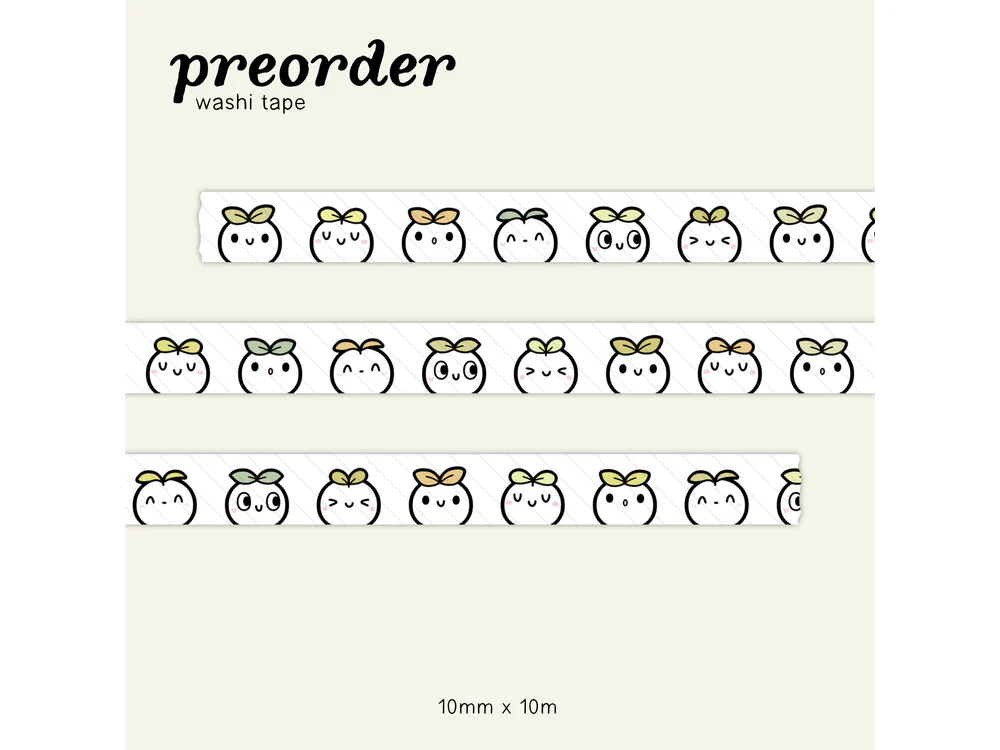 <b>PRE-ORDER</b> - TheCoffeeMonsterzCo - June 2026 Preorder Event - Washi Tape - Little Sprouts 2.0 (10mm)