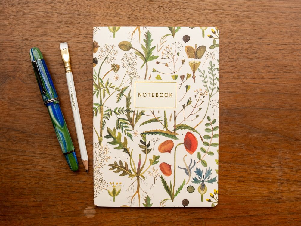 Bruno Visconti - Notebook - A5 Lined - Greens and Flowers