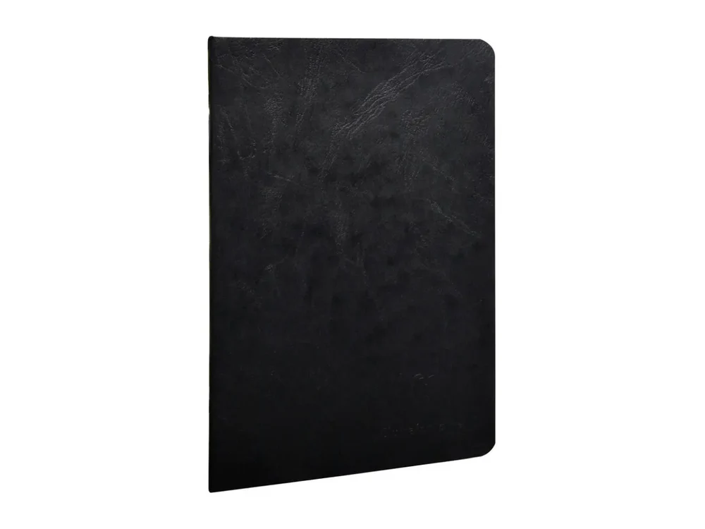 Clairefontaine - Age-Bag Stapled Bound Notebook - A5 - Black (Lined)