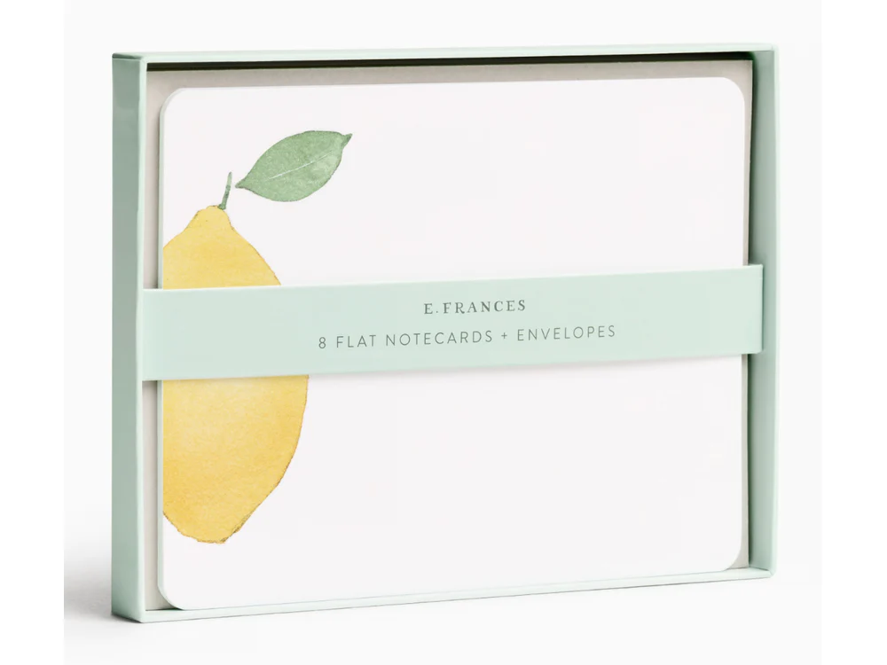 E. Frances Paper - 8 Boxed Notecard Set - Lemon