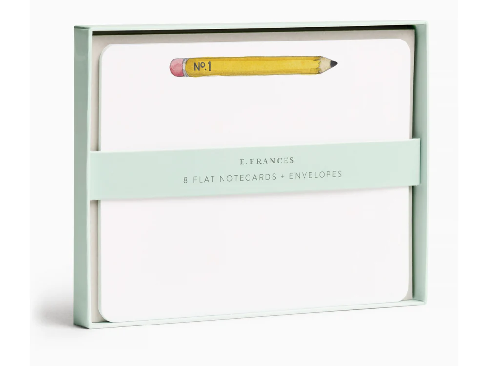 E. Frances Paper - 8 Boxed Notecard Set - Pencil
