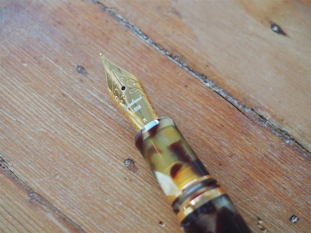Esterbrook Estie Fountain Pen - Tortoise with Gold Trim - Image 3