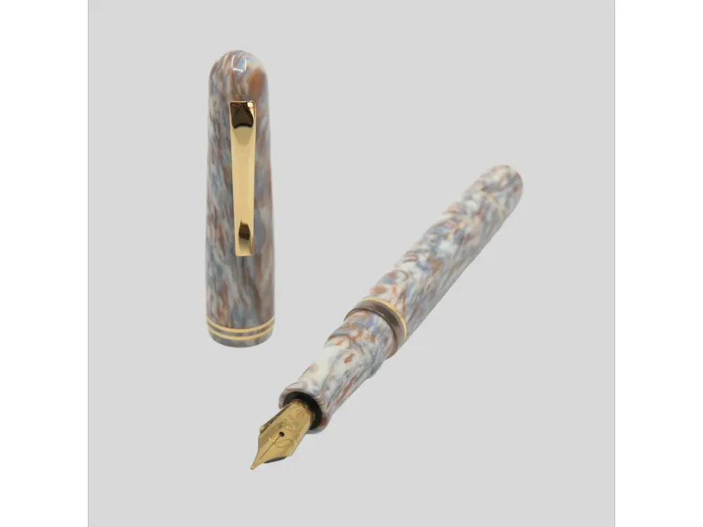 Gioia Fountain Pen - Metis - Cappuccino with Gold Trim