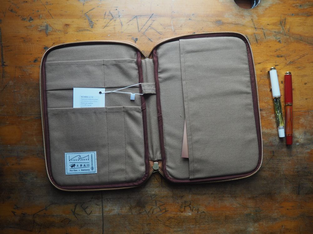 Kyoku Haku - Leather Zippered Notebook Jacket - Brown - Image 2