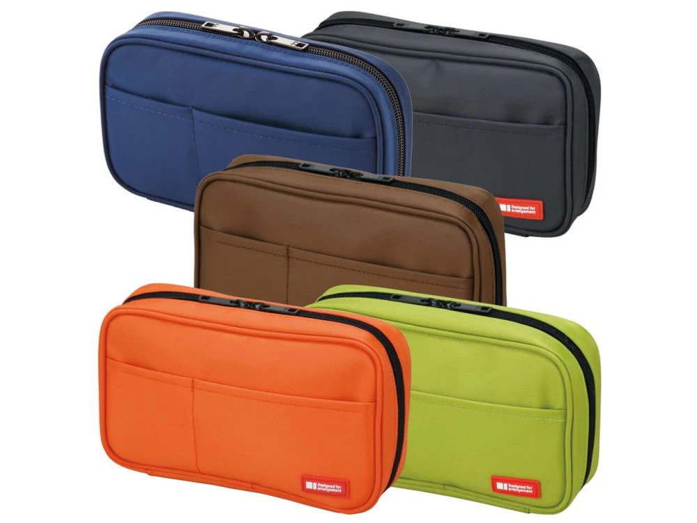 Lihit Lab - Pen Case Book-Type - Yellow-Green (A-7551-6)