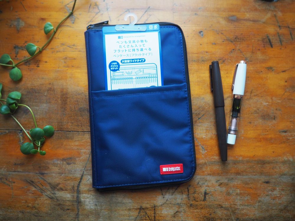 Lihit Lab - Pen Case [Flat-type] Wide - Navy (A-7653-11)