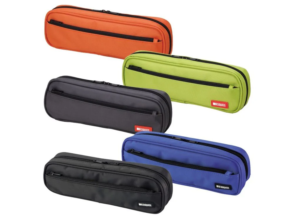 Lihit Lab - Zipper Pencil Case 2-Way - Black (A-7552-24)