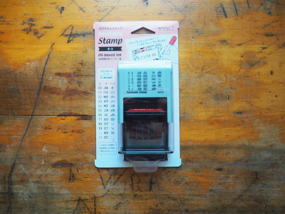 Midori Rotating Date Stamp - Cat