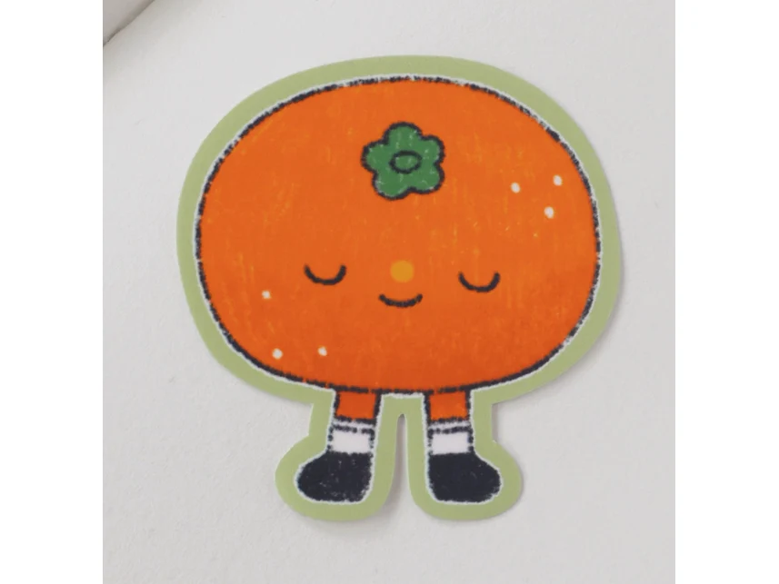 natamori - Vinyl Sticker - Sleepy Orange