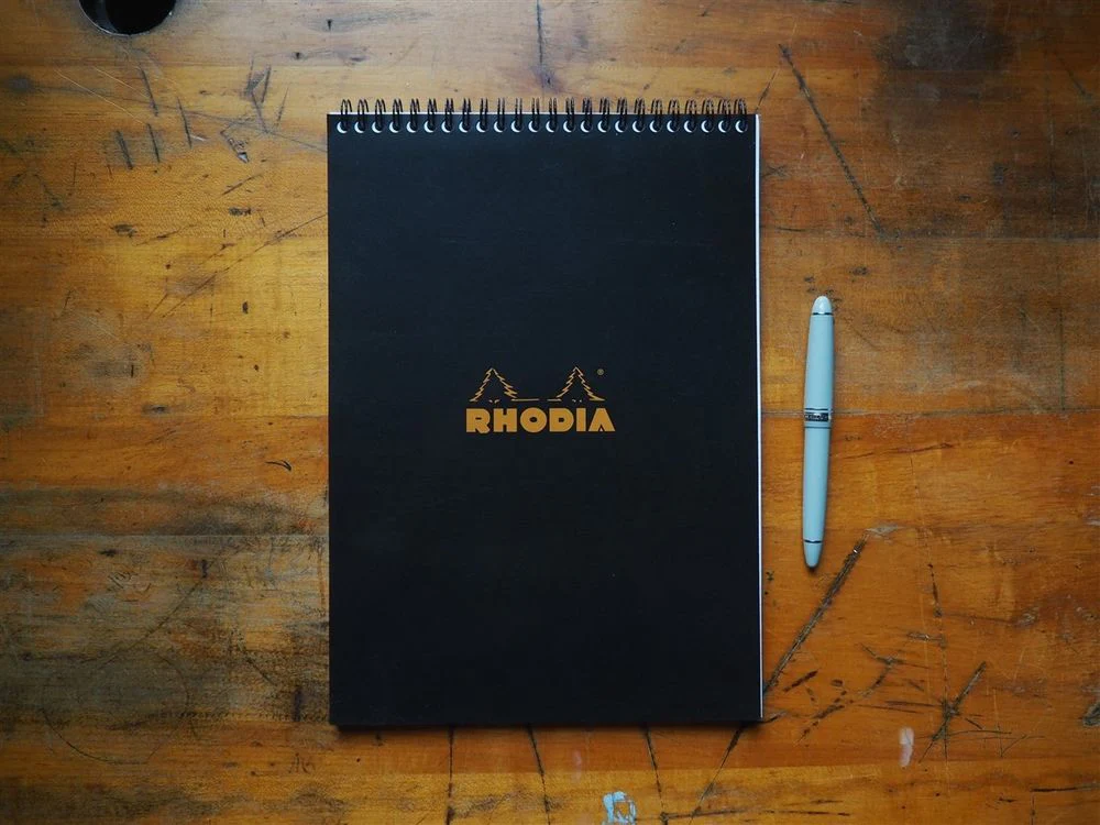 Rhodia - Top Spiral Pad No. 18 - A4 - Black (Lined)