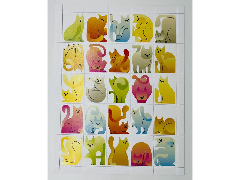 The Portland Stamp Company - Lick & Stick Stamps - Cool Cats