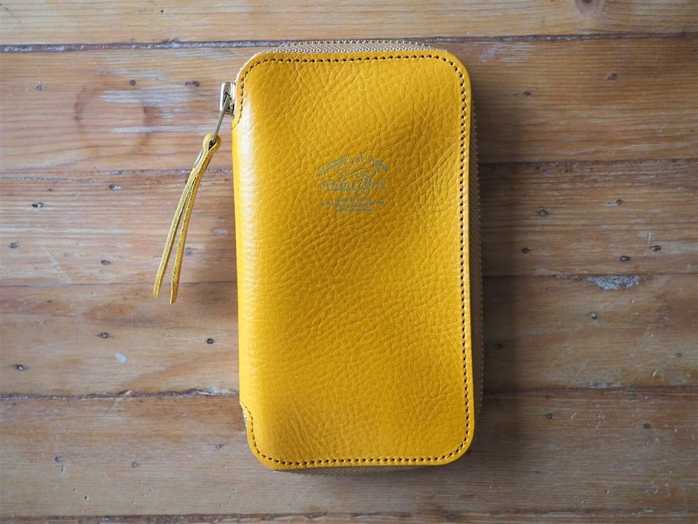 The Superior Labor - Leather Pen Zip Case - Yellow