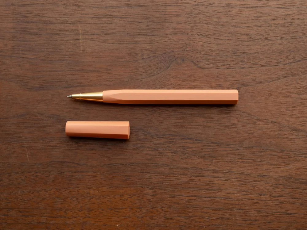 YSTUDIO Glamour Evolve - Ocean Sustainable Rollerball Pen - Sunset Orange - Image 2