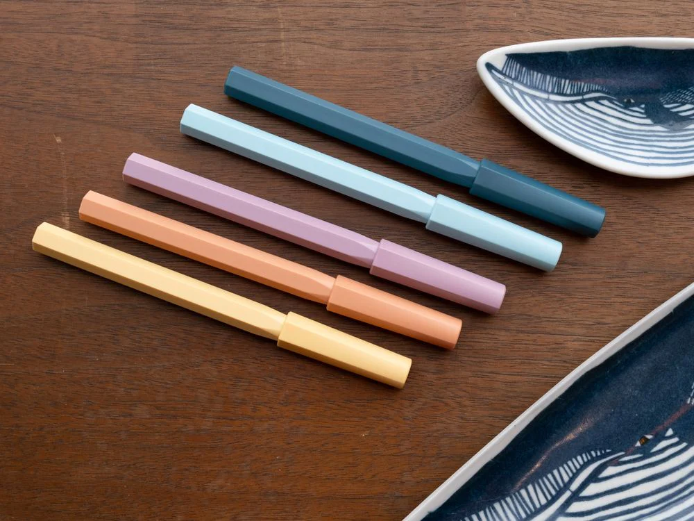 YSTUDIO Glamour Evolve - Ocean Sustainable Rollerball Pen - Sunset Orange - Image 4